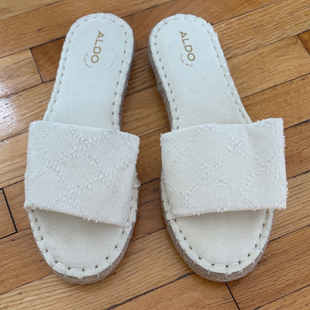 ALDO Women's Beige Slide Sandals